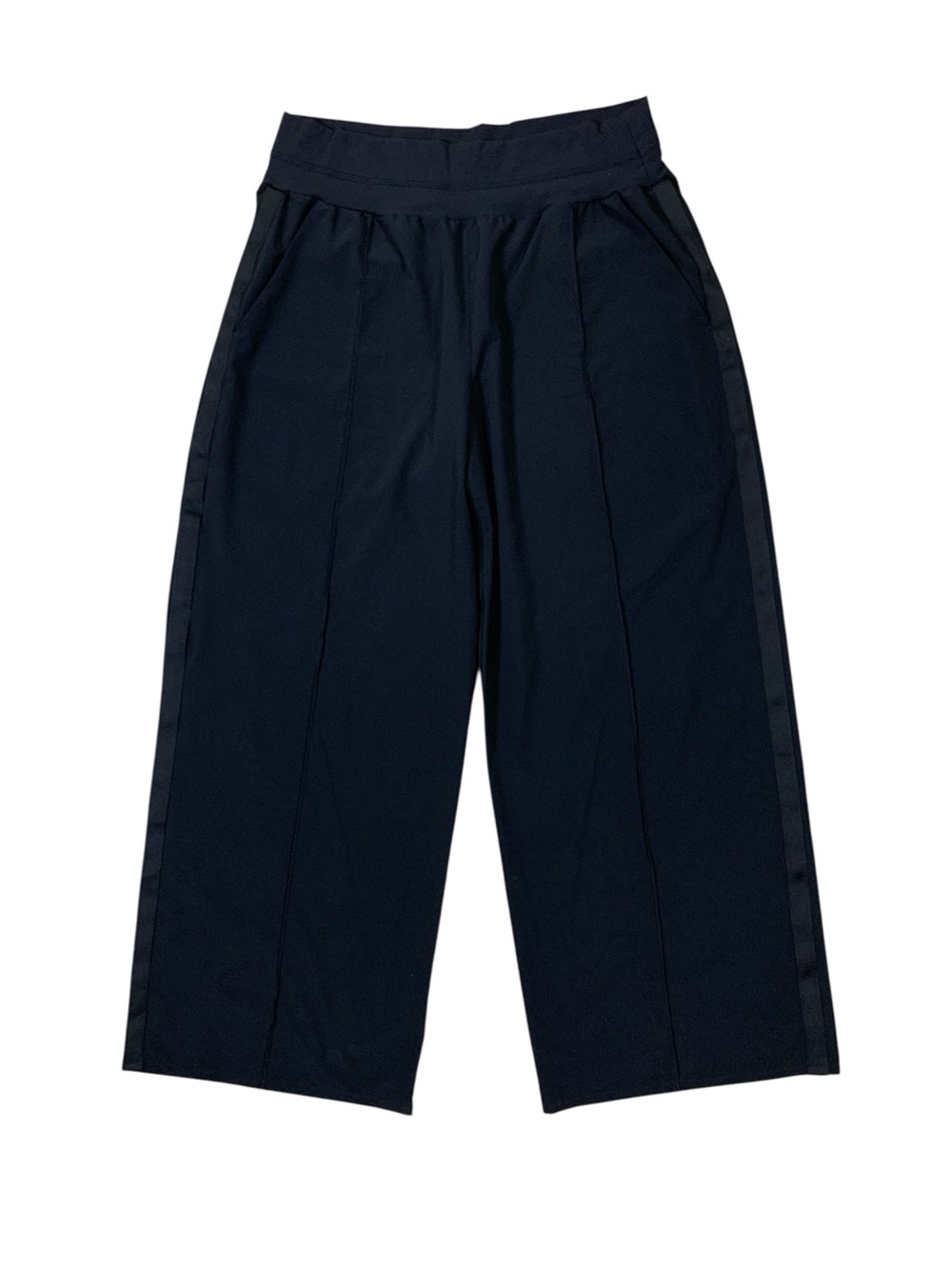 Athleta Black Brooklyn Mid‎ Rise Wide Leg Cropped Pants Size 14 Casual Travel